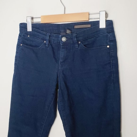 CLUB MONACO Dark Rinse Raw Hem Skinny Jeans - Picture 6 of 12